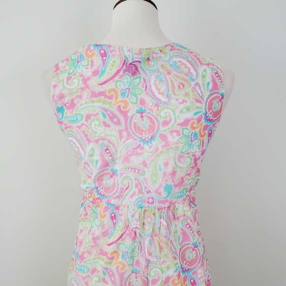 NY & Co Y2K Paisley Mesh Split Neck Top - Picture 11 of 13